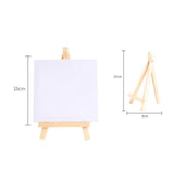 Mini Canvas And Natural Wood Easel Set For Art Painting Drawing Craft Wedding Supply Educational Toys for Children