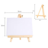 Mini Canvas And Natural Wood Easel Set For Art Painting Drawing Craft Wedding Supply Educational Toys for Children