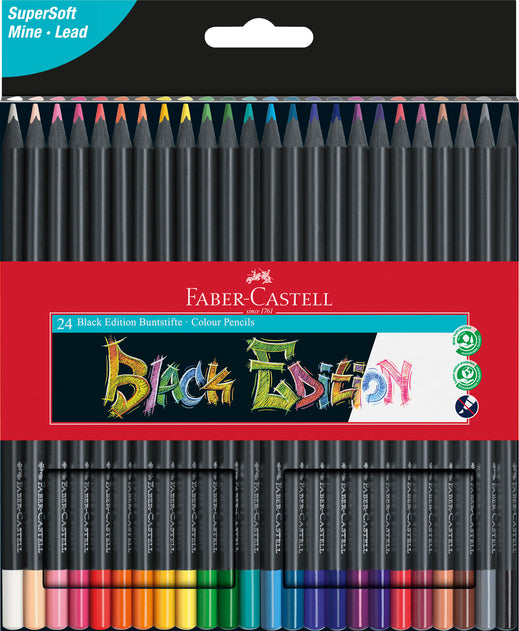 Faber-Castell Black Edition Colour Pencil (Pack of 24)