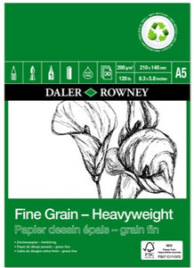 DALER ROWNEY A5 FINE GRAIN ECO HEAVYWEIGHT PAD 200 GSM 30 SHEETS