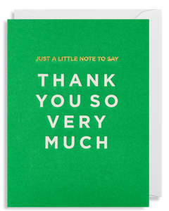 Thank You So Very Much - Mini Card