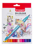 Bruynzeel Set of Fineliner Brush Pens - 24 pcs
