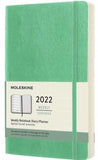 Moleskine 2022 12 month Weekly Notebook Diary Large Soft Covered Planner-Ice Green