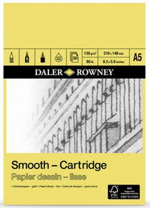 DALER ROWNEY A5 CARTRIDGE PAD 130GSM 30 SHEETS
