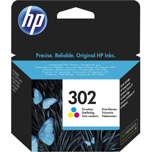 HP 302 Original Ink Cartridge F6U65AE 3 Colours