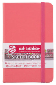 Talens Art Creation Sketch Book Coral Red, 140g, 80 sheets 9x14cm