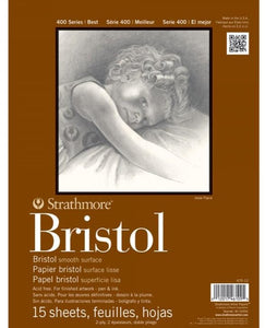 Bristol paper 22.9 x 30.5 cm Strathmore 300 gm,15 sheets