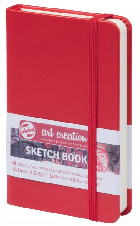 Talens Art Creation Sketch Book Red, 140g, 80 sheets 9x14cm