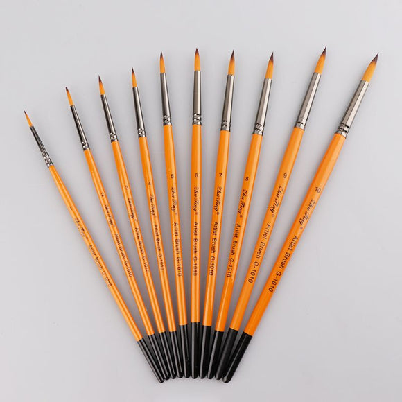 Fine Hand Painted Thin Pen Art Supplies Drawing Point Tip Watercolor Nylon Brush Acrylic Oil Painting Craft QX2B