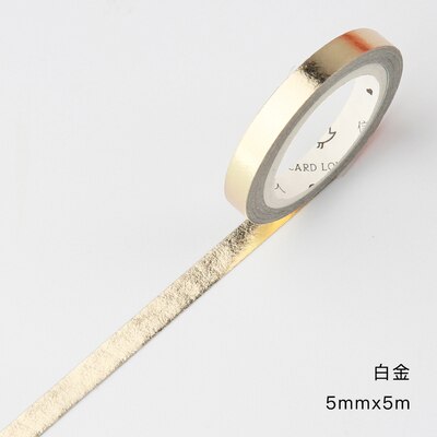 24 Rolls Washi Tape Set Foil Gold Skinny Decorative Masking Washi Tapes 3mm Wide DIY Masking Tape, Size: 500x0.30x0.10cm