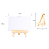 Mini Canvas And Natural Wood Easel Set For Art Painting Drawing Craft Wedding Supply Educational Toys for Children