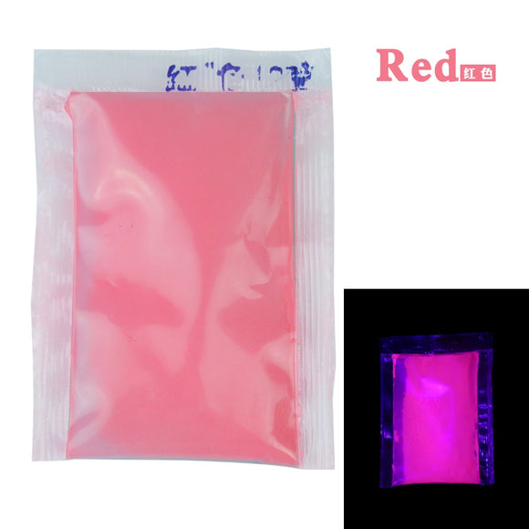 Luminous Powder Acrylic Paint Phosphor Pigment Bright in Bottle Party Decoration 10g Red Fluorescent Powder Glow in the Dark