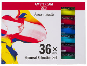 Set of acrylic paints in tubes Amsterdam 36 colors x 20 ml